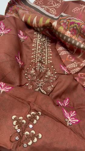 Rs 3950 Dhanak winter Emb 3pc Rs 3950 Dhanak winter Emb 3pc